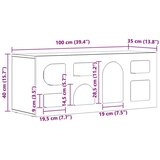 TV omarica Črna 100 x 35 x 40 cm Konstruiran les, (5000112802) | Shoptok.si