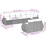  8-dijelni set vrtnih sofa od poliratana s jastucima sivi | shoptok.hr