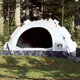 Šator za kampiranje za 2 osobe bijeli s tkaninom za zamračenje