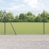vidaXL set ograjnih stolpov Set 2 Siva Galvanizirano jeklo 10 x 1.5 m Cene