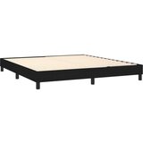 vidaXL Krevet s oprugama i madracem crni 180x200 cm od tkanine | shoptok.hr