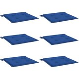 vidaXL Jastuci za vrtne stolice 6 kom plavi 40 x 40 x 3 cm od tkanine | shoptok.hr