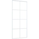  Klizna vrata od mutnog stakla ESG i aluminija 90x205 cm bijela | shoptok.hr