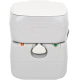  Prijenosni toalet za kampiranje sivo-bijeli 22+12 L HDPE | shoptok.hr