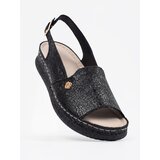 GOODIN Black sandals with leather insole | Shoptok.si