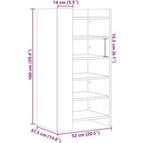 Ormarić za cipele bijeli 52x37 5x100 cm od konstruiranog drva | shoptok.hr