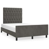  Za krevet s uzglavljem tamnosivi 120x200 cm baršunasti | shoptok.hr