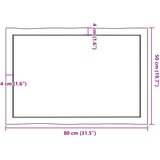 Stolna ploča svjetlosmeđa 80x50x(2-6) cm obrađena hrastovina | shoptok.hr