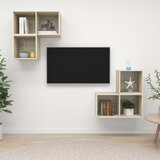 vidaXL 4-dijelni set TV ormarića boja hrasta sonome od iverice Cijene