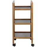 Wenko Crna/u prirodnoj boji kupaonska polica od masivnog bagrema 35x76,5 cm Fondi – | shoptok.hr
