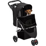  Sklopiva kolica za pse crna 80 x 46 x 98 cm od tkanine oxford | shoptok.hr