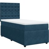 Box spring krevet s madracem tamnoplavi 100x200 cm baršunasti | shoptok.hr