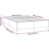  Okvir kreveta bez madraca zeleni 140x190 cm od tkanine | shoptok.hr