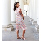 Gemre Pink pleated floral dress Ottavio | Shoptok.si