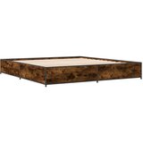 vidaXL Okvir za krevet boja hrasta 200x200cm konstruirano drvo i metal Cijene