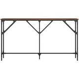  Konzolni stol boja smeđeg hrasta 140x23x75 cm konstruirano drvo | shoptok.hr