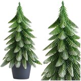  Ukrasno božićno drvce u posudi 32 x 12 cm Cene