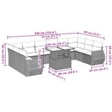  11-dijelni vrtni set s jastucima, sivi poliratan | shoptok.hr