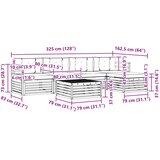  Set vanjskih sofa 6 kom. Prirodna i antracit | shoptok.hr
