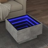 vidaXL Stolić za kavu LED siva boja betona 50x50x30 cm drveni Cijene