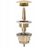 REA Bath REA ČEP ZA UMIVAONIK UNIVERZALNI KLIK-KLAK BRUSHED GOLD MAT | shoptok.hr