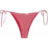 Pull&Bear Bikini donji dio 'VICHY' krvavo crvena / bijela
