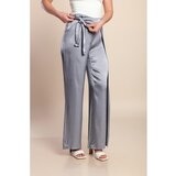 Fenzy Elegantne Dolge Hlače, Svetlo Sive | Shoptok.si