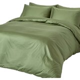 HOMESCAPES Komplet prevlek za vzglavnik iz organskega bombaža v mah zeleni barvi s 400 nitmi, 260x220 cm, (20740439) | Shoptok.si