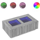Maison Chic Klubska mizica - kavna mizica - Nizka mizica z neskončnimi LED siva sonoma 116x69x40 cm, (21752191) | Shoptok.si