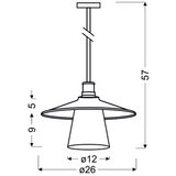Lesnina XXXL VISEČA NIHALNA SVETILKA Loft 26/26/57 cm E27 | Shoptok.si