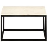 Furnova Klubska mizica bela 60x60x35 cm kamen z marmorno teksturo, (21913719) | Shoptok.si