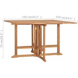  Sklopivi vrtni blagovaonski stol 110 x 110 x 75 cm od tikovine | shoptok.hr