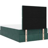 vidaXL Otomanski posteljni okvir z vzmetnicami zelen 120x200cm žamet, (21670840) | Shoptok.si