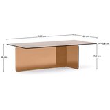 Kave Home Rjava steklena mizica 60x120 cm Zaren – | Shoptok.si