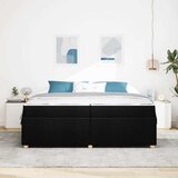  Krevetna konstrukcija s madracem Crna 200 x 200 cm tkanina | shoptok.hr