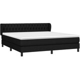  Box spring postelja z vzmetnico črna 180x200 cm blago, (20791604) | Shoptok.si