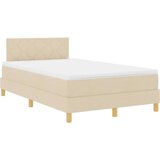vidaXL Box Spring Postelja z vzmetnico & LED Krem 120x190 cm Tkanina, (22080934) | Shoptok.si