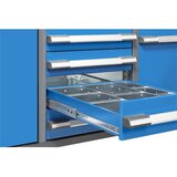 eurokraft pro delovna miza z nastavitvijo višine, izvedba z ogrodjem, 2 predala, 2 vrat, širina 1500 mm, svetlo siva / zelena | Shoptok.si