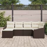  Vrtni set za objed s jastukom s pohranom 6 pcs Smeđa i krem | shoptok.hr
