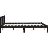  Posteljni okvir črn iz trdne borovine 140x190 cm, (20606181) | Shoptok.si