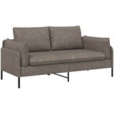 SOFA za dvije osobe Siva 188 x 81 x 89 cm Umjetna koža Slike