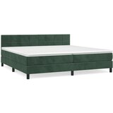  The Living Store Box spring postelja z vzmetnico temno zelena 200x200 cm žamet - Box Spring Postelja, (21492330) | Shoptok.si