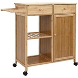  Kuhinjska Kolica s Kotačima Prirodna 90,5 x 36 x 86,5 cm Bambus | Eponuda.ba