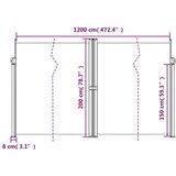vidaXL Zložljiva stranska tenda rjava 200x600 cm | Shoptok.si