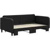  Dnevni krevet na razvlačenje crni 90 x 190 cm od tkanine | shoptok.hr