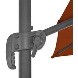 vidaXL Konzolni suncobran s aluminijskom šipkom terakota 300 x 300 cm | shoptok.hr