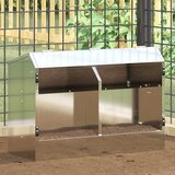 vidaXL Hranilica za zečeve Srebrno 64.5 x 25.5 x 45.5 cm Cinkani čelik | shoptok.hr
