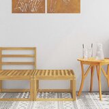 Vanjski Hocker Čvrsto drvo akacije Bijela 59 x 59 x 37 cm | shoptok.hr