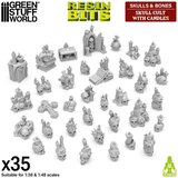 Green Stuff World Skull Cult with Candles Set | Set kult lobanja sa svećama (35 kom, 1:48–1:35 razmera) Cene