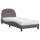Krevet Viana s madracem sivi 90 x 200 cm od umjetne kože | Eponuda.com